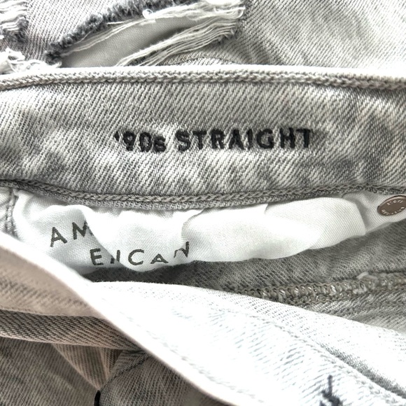 🍒(A461) Women’s American Eagle Jeans. Light Gray Distressed Wash. Size: 6 Long - Picture 7 of 15